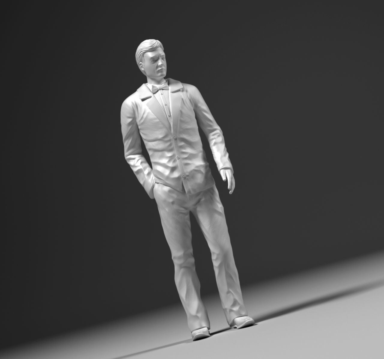 Man In Suit STL 3D print model_2
