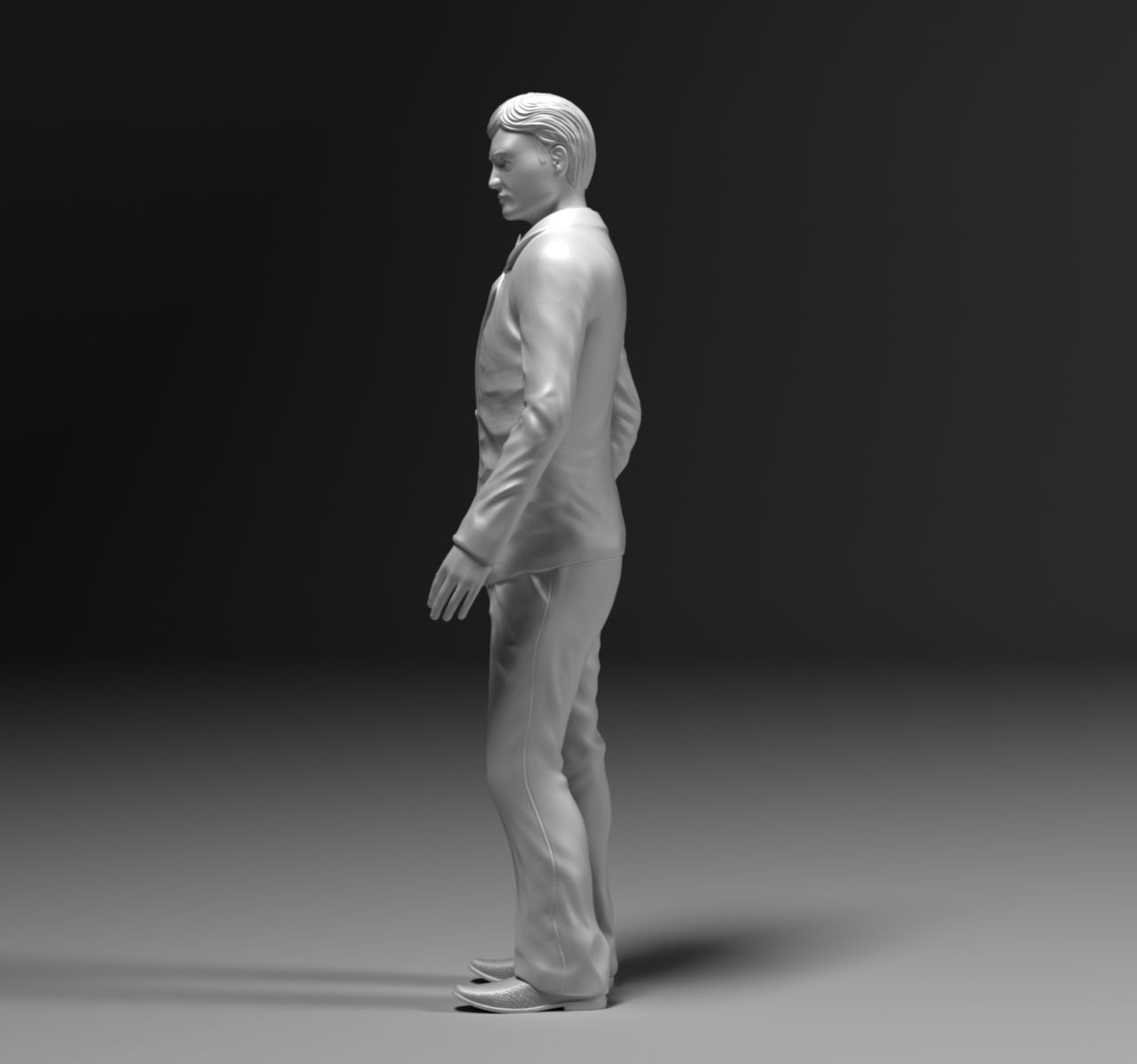 Man In Suit STL 3D print model_4
