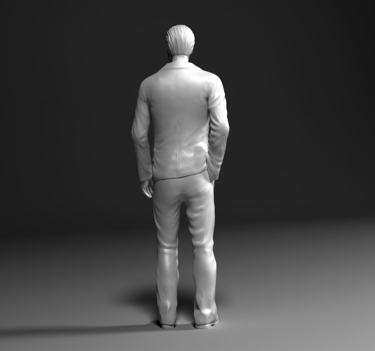 Man In Suit STL 3D print model_6