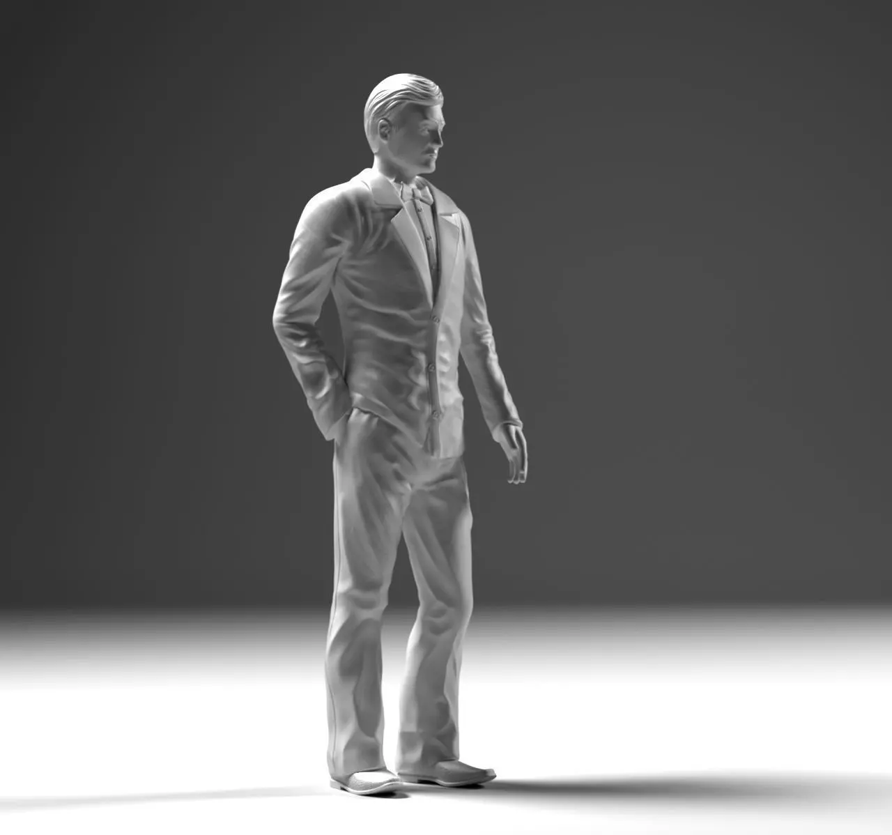 Man In Suit STL 3D print model_0