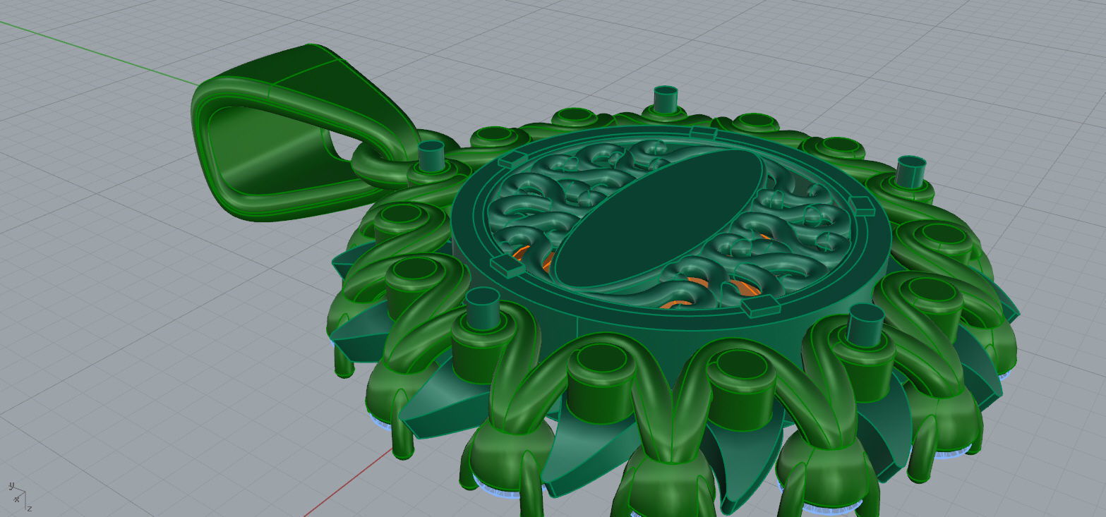 Sun Pendants 3D print model_7