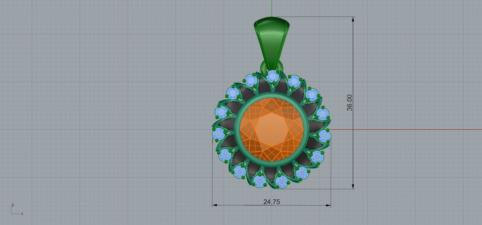 Sun Pendants 3D print model_5