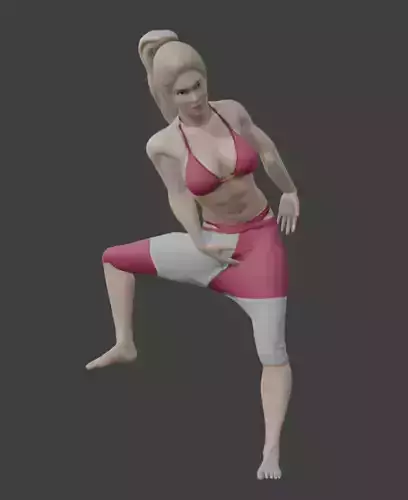 Rigged woman 3d model