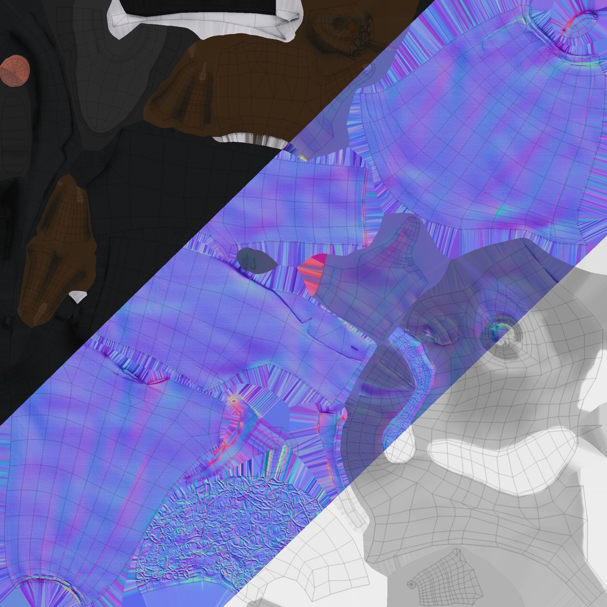 Samuel L Jackson with 9mm pistol Low-poly 3D model_4