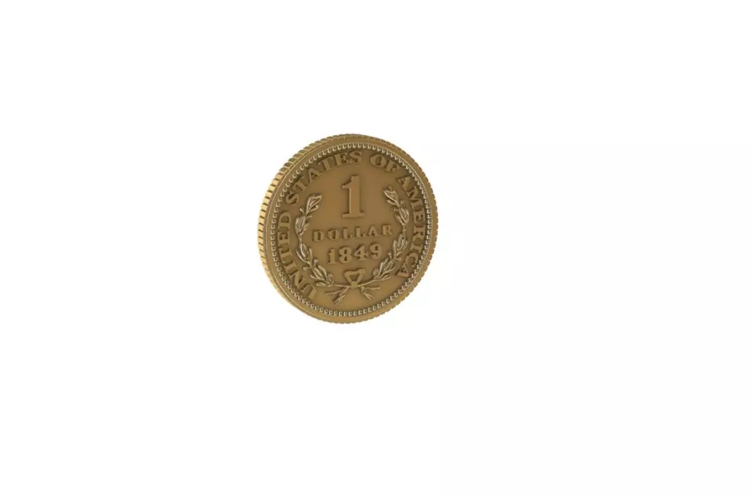 One Dollar Coin 3D print model