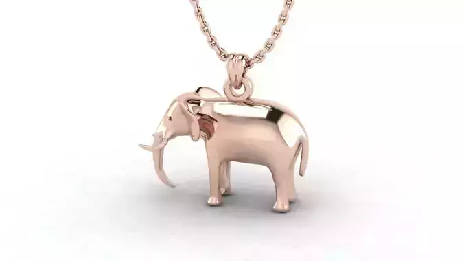 Elephant Gold Pendant