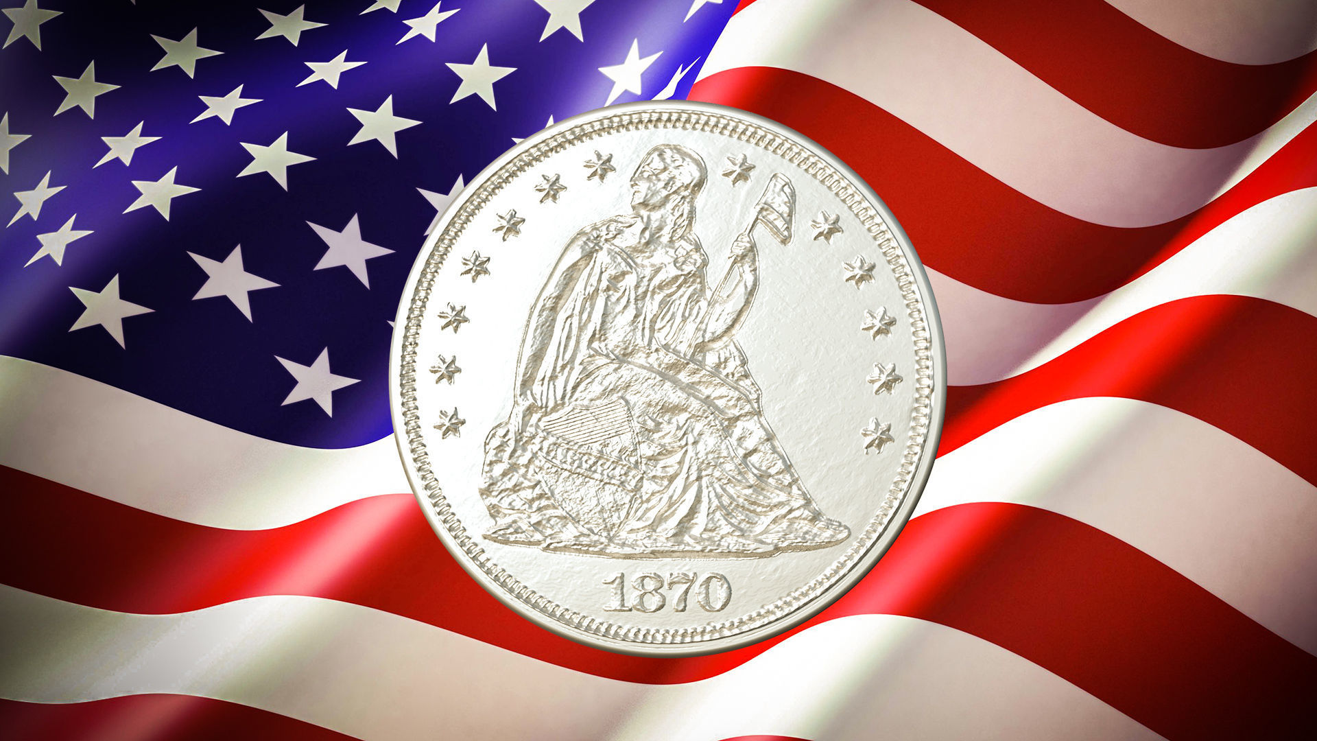 1870 S Seated Liberty Dollar US Coin 3D print model_1