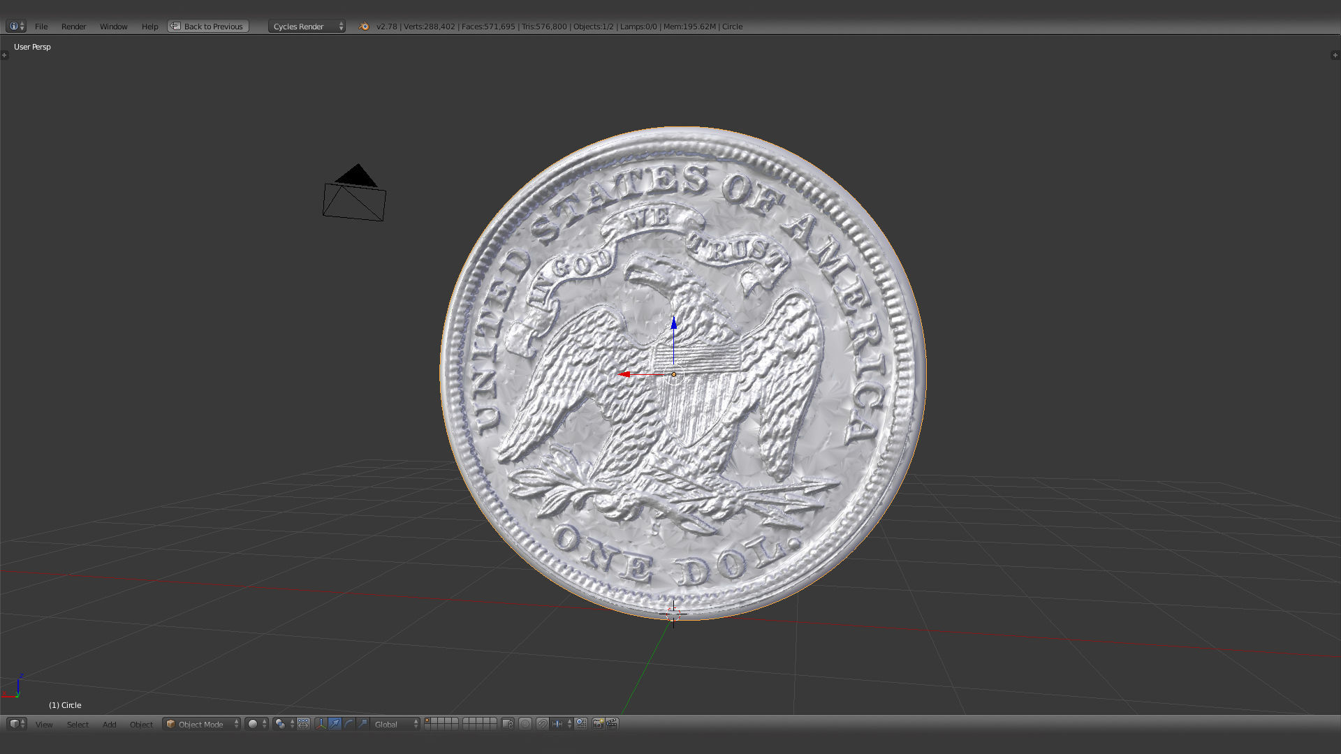1870 S Seated Liberty Dollar US Coin 3D print model_5
