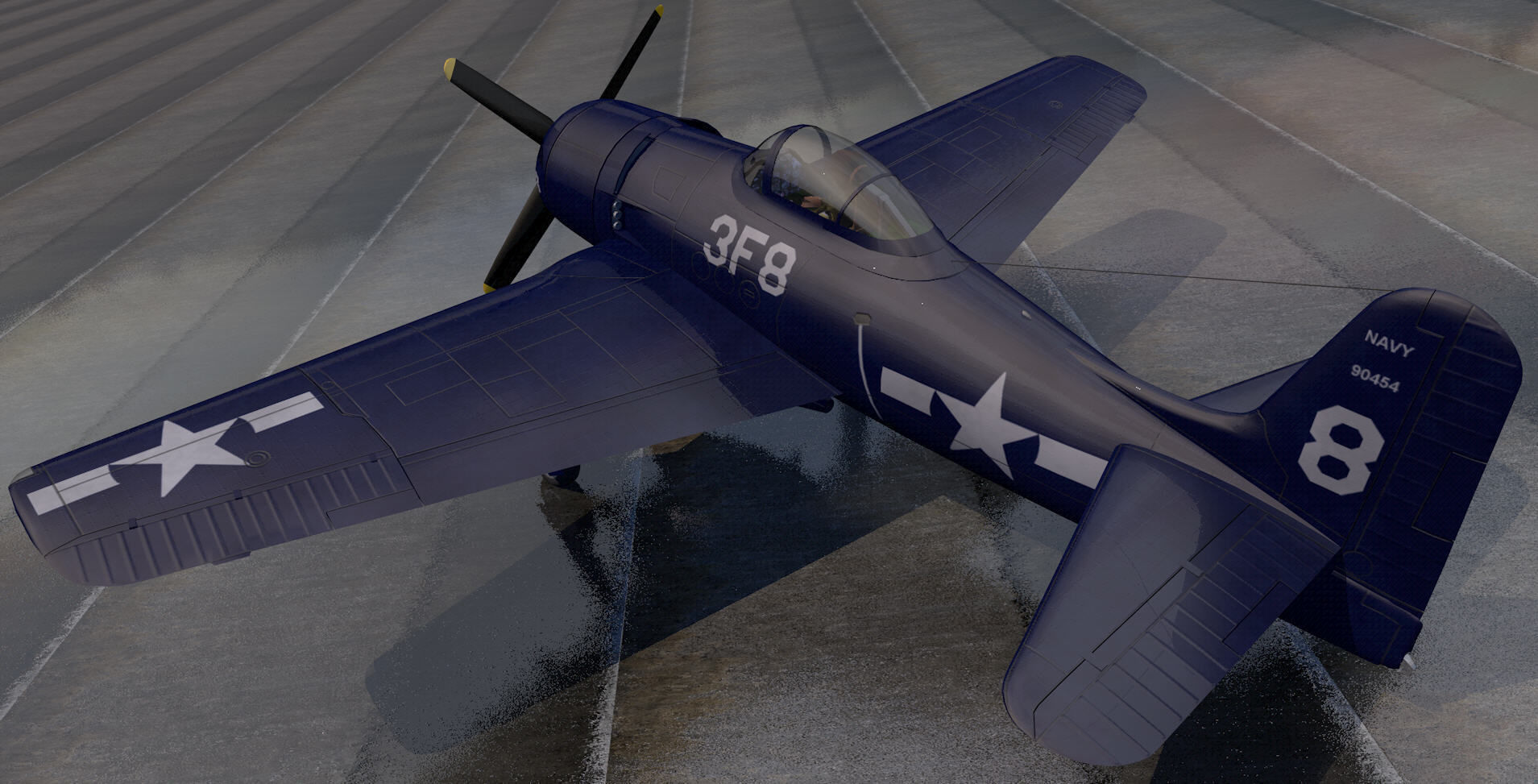 Grumman F8F-1 Bearcat 3D model_1