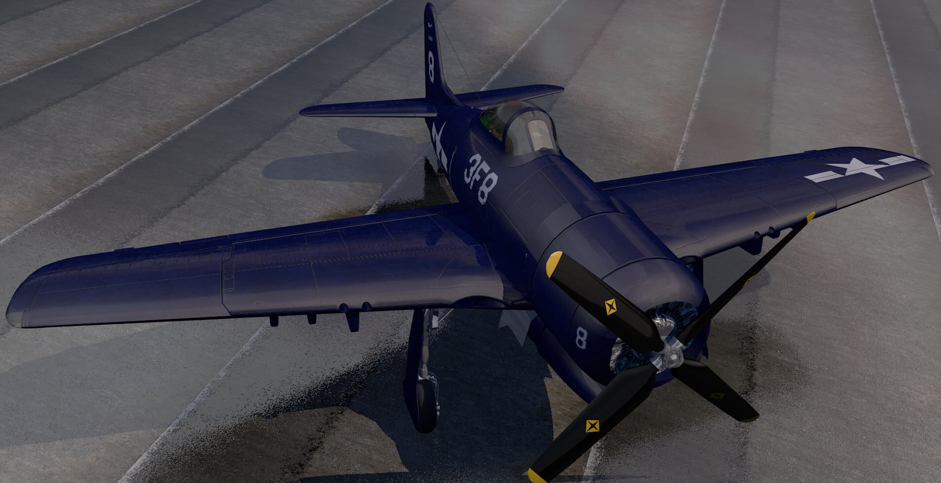 Grumman F8F-1 Bearcat 3D model_5