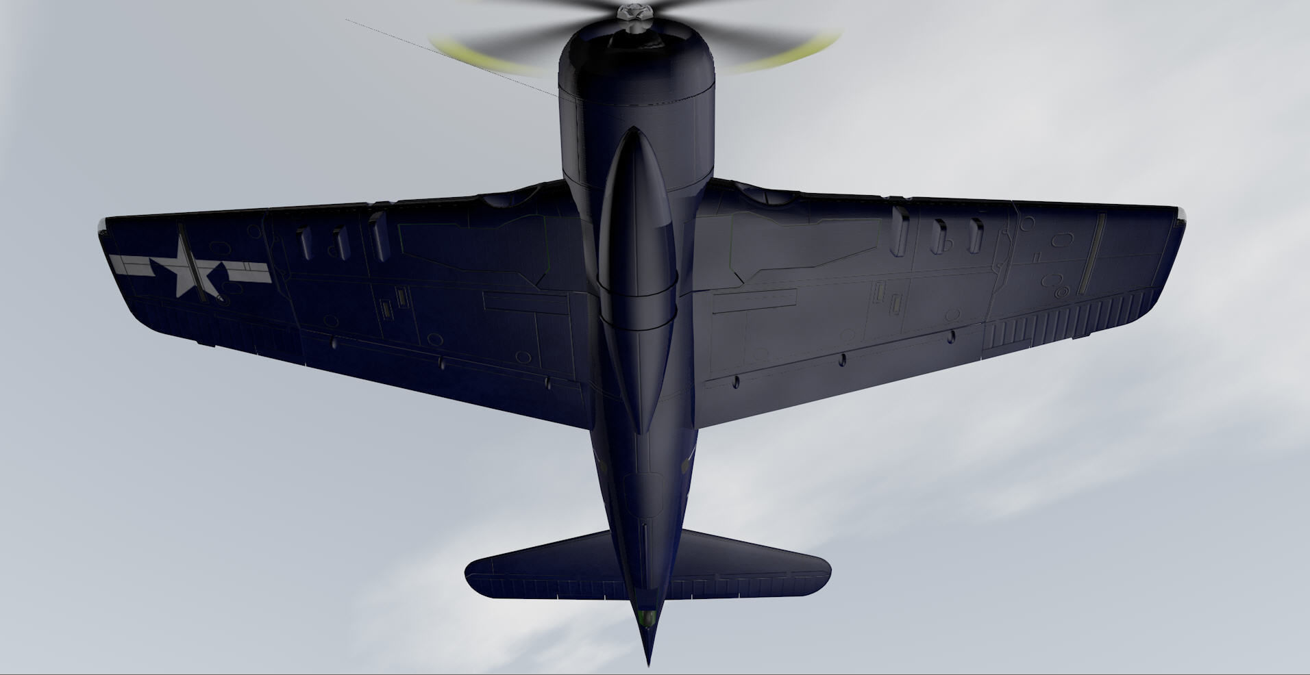 Grumman F8F-1 Bearcat 3D model_11