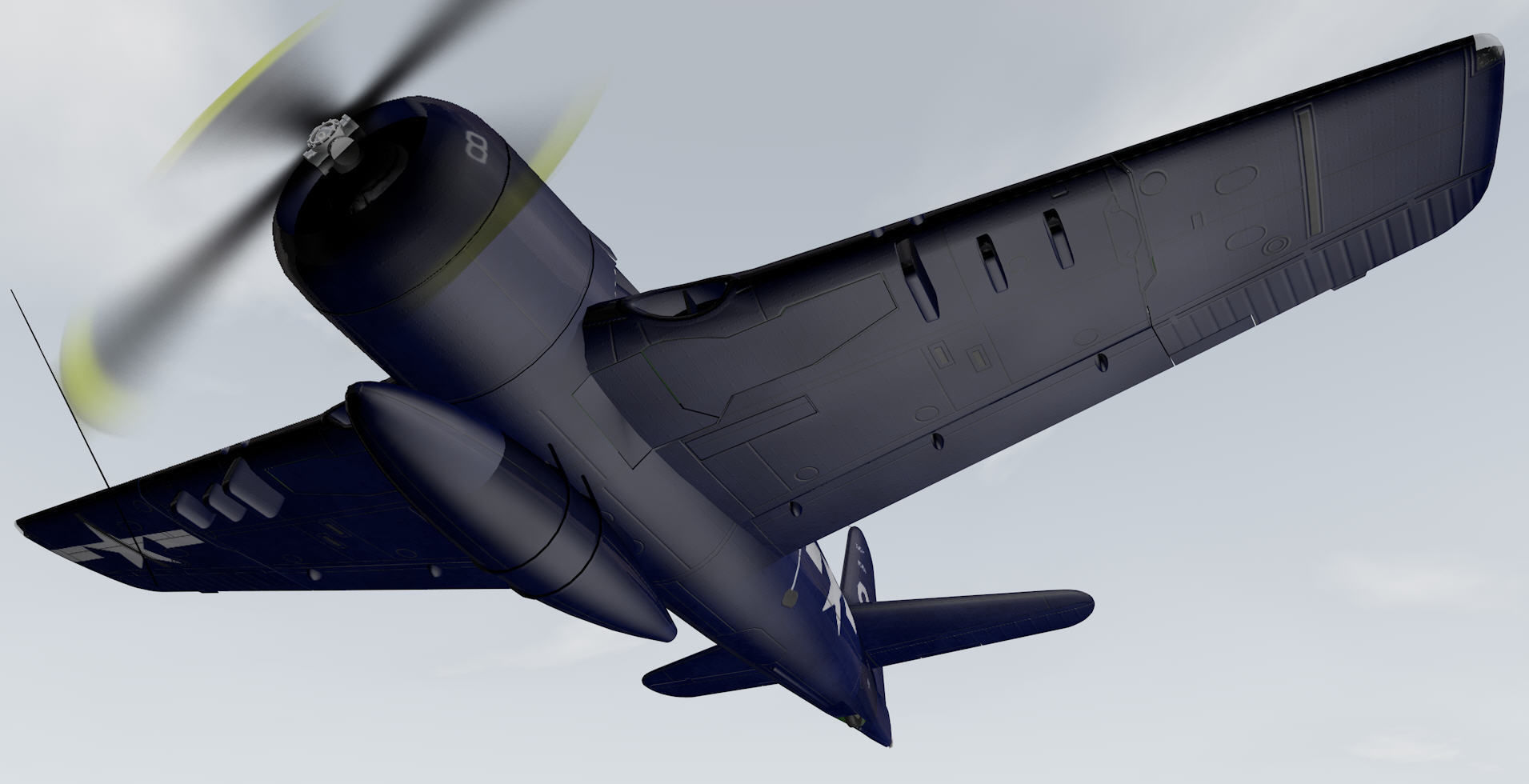 Grumman F8F-1 Bearcat 3D model_9