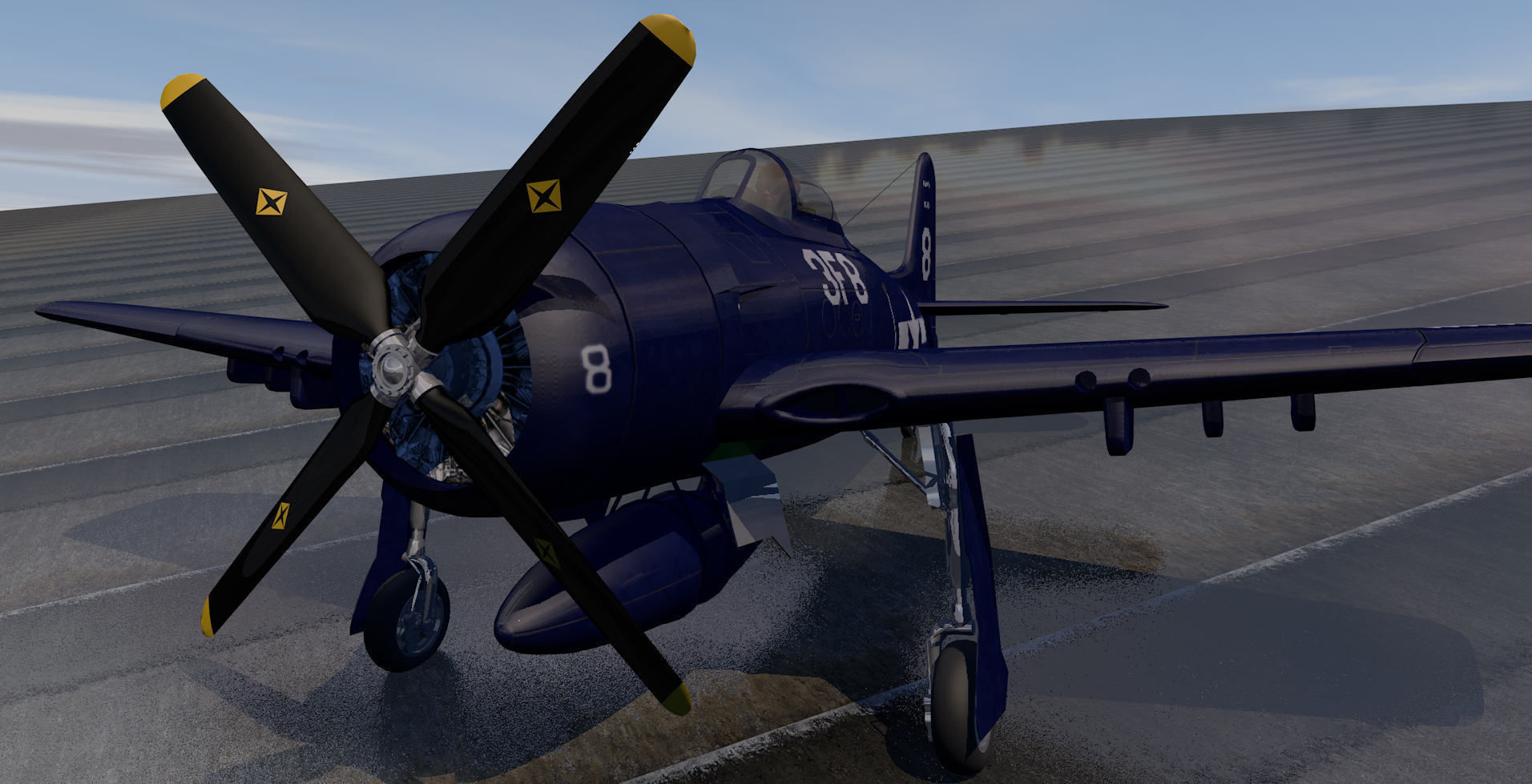 Grumman F8F-1 Bearcat 3D model_3