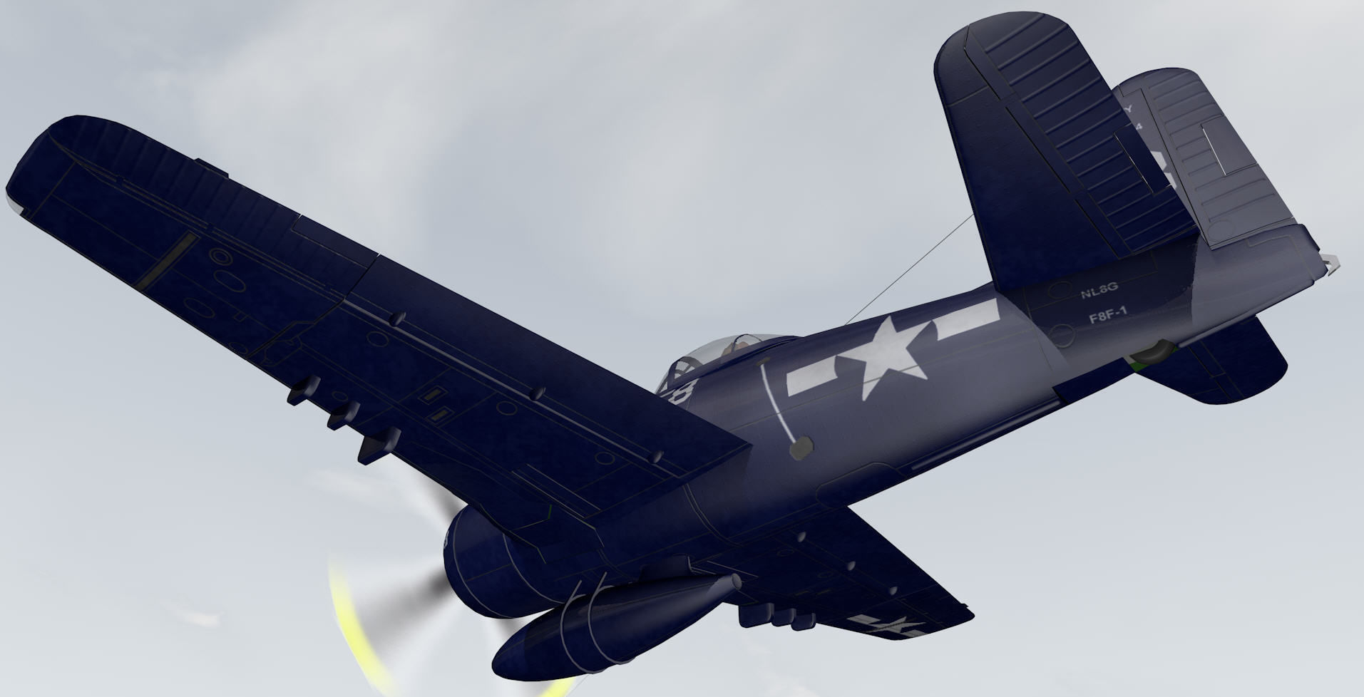 Grumman F8F-1 Bearcat 3D model_10