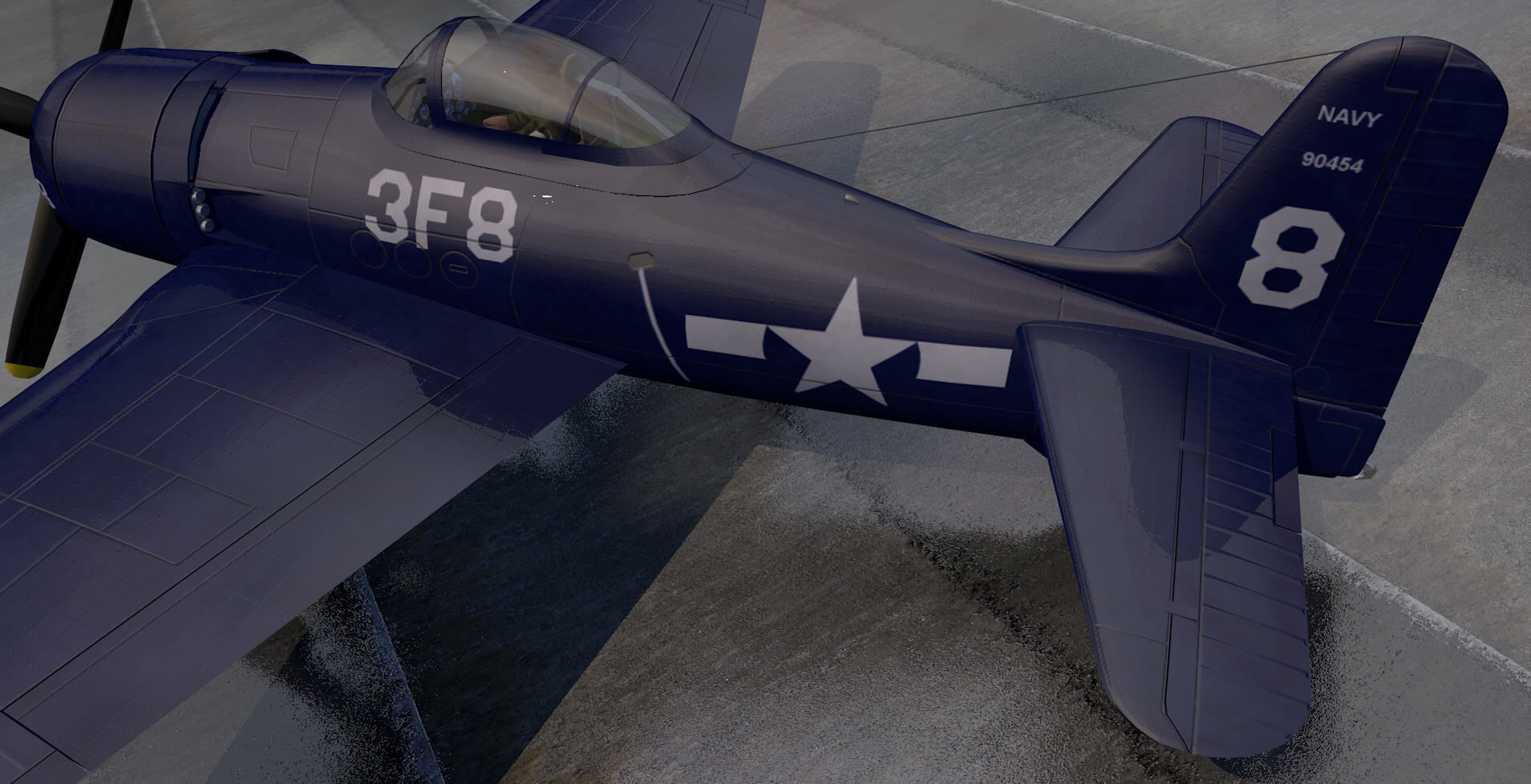 Grumman F8F-1 Bearcat 3D model_6