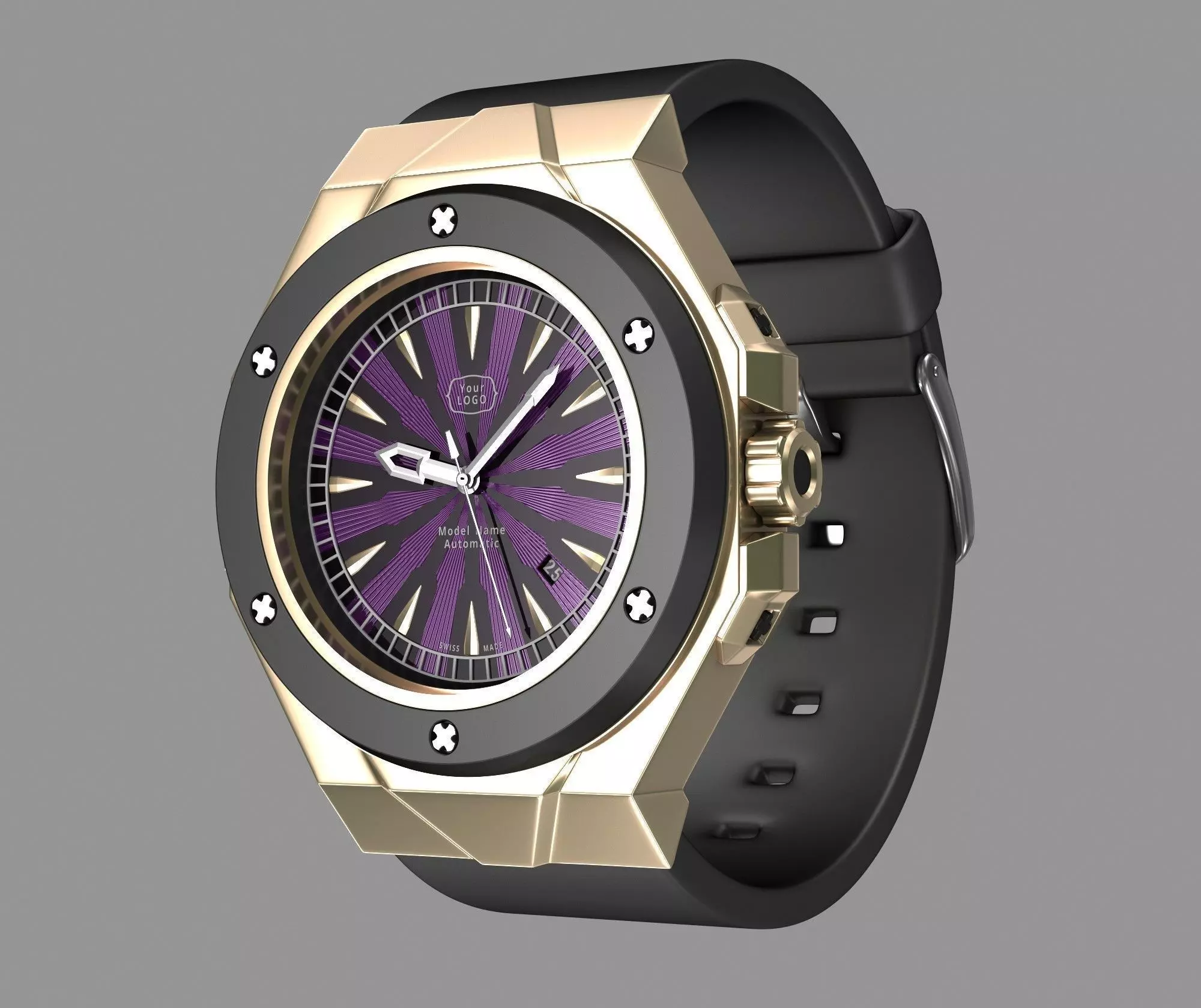 Modern wrist watch My own design 3D model