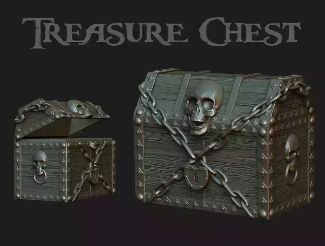 Treasure Chest 3D print model