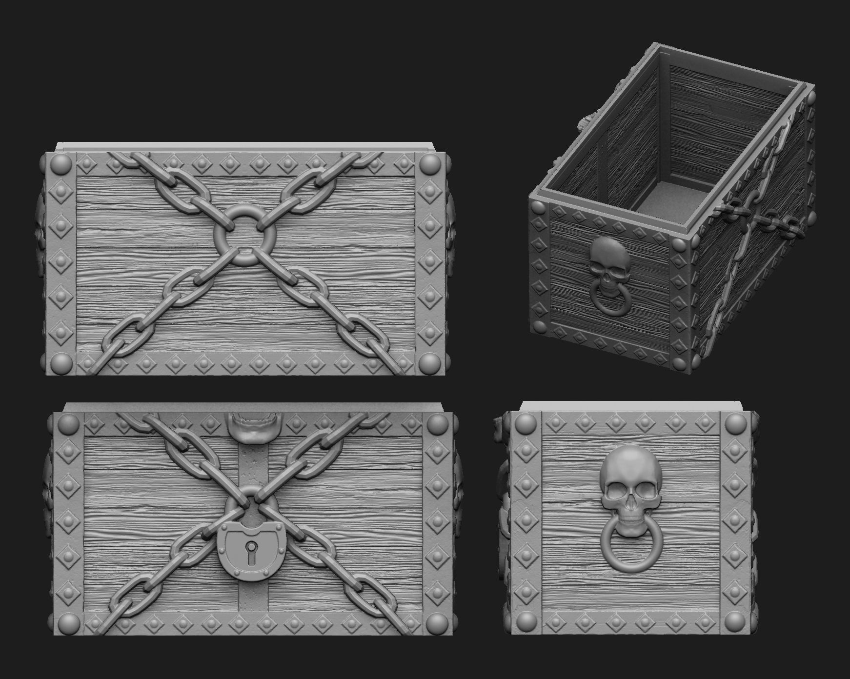 Treasure Chest 3D print model_4