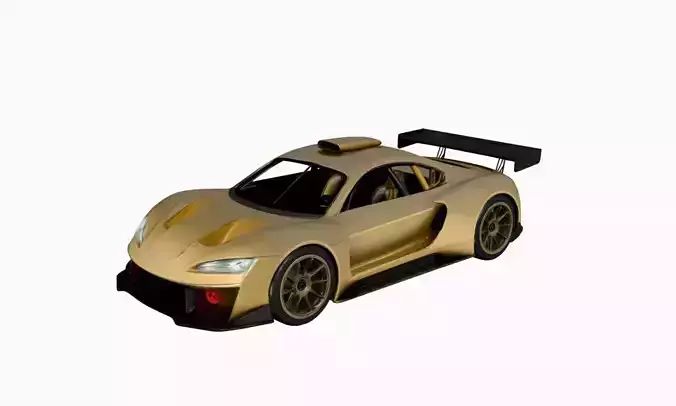 Race Car 3D Model Modern GT3 Style Racing Vehicle 3D model