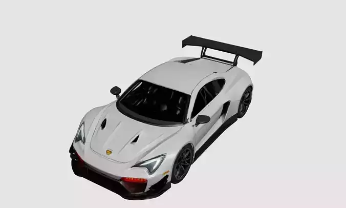 Racing Car Brandless Modern GT3 Race Vehicle 3D Model 3D model
