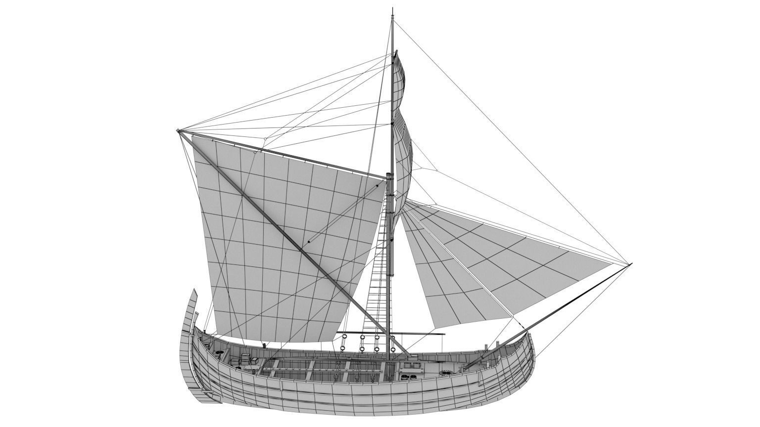 Cargo  Ship  Low-poly 3D model_6