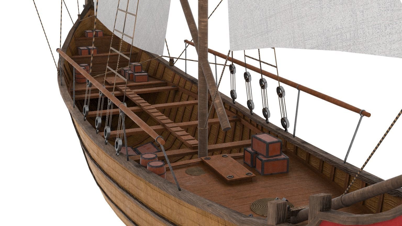 Cargo  Ship  Low-poly 3D model_5
