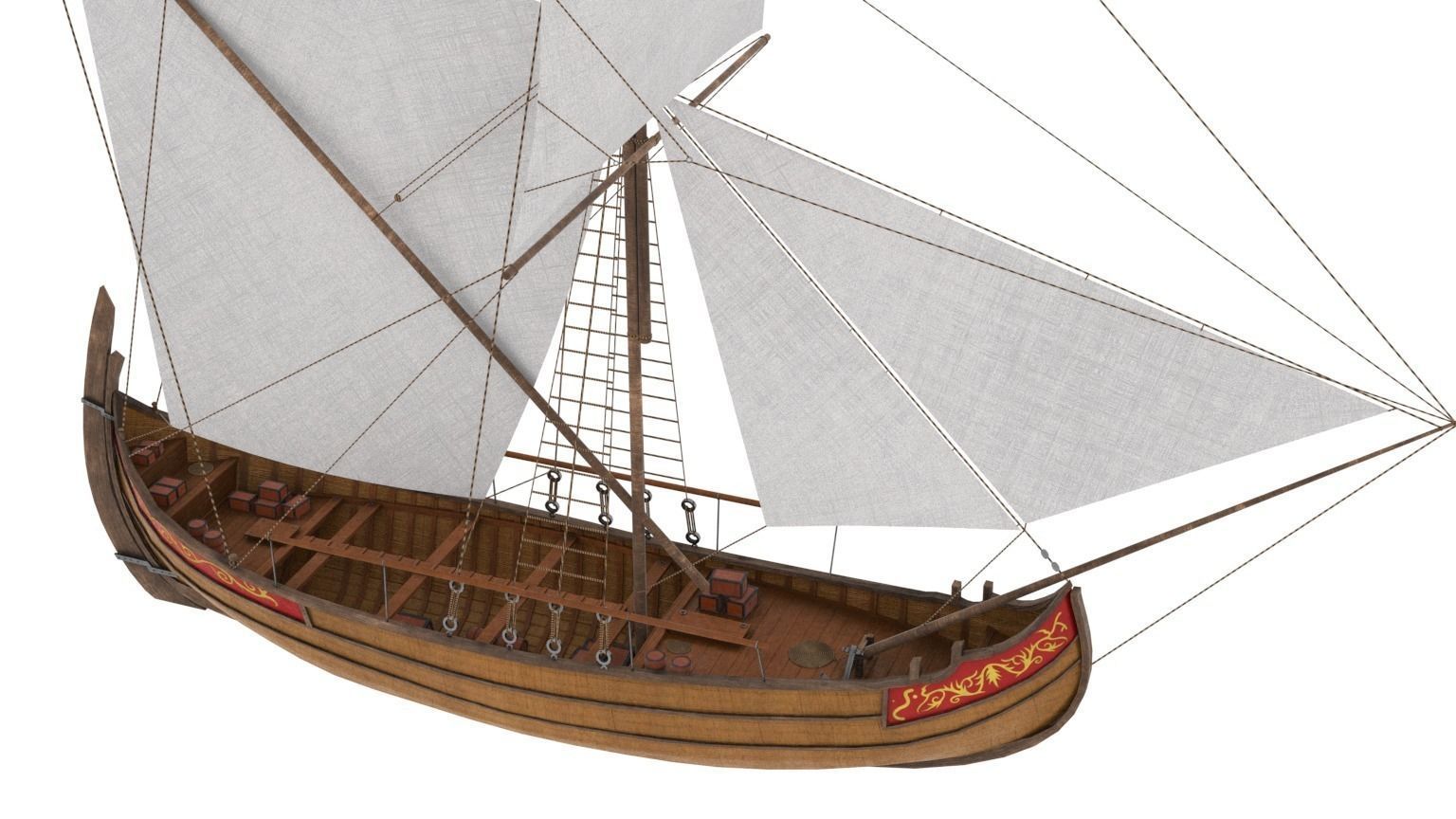 Cargo  Ship  Low-poly 3D model_4