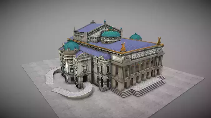 Palais Garnier Low-poly 3D model