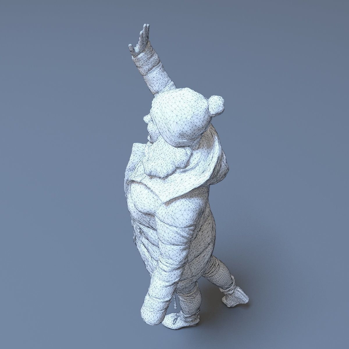 Casual Woman Welcomes Low-poly 3D model_29