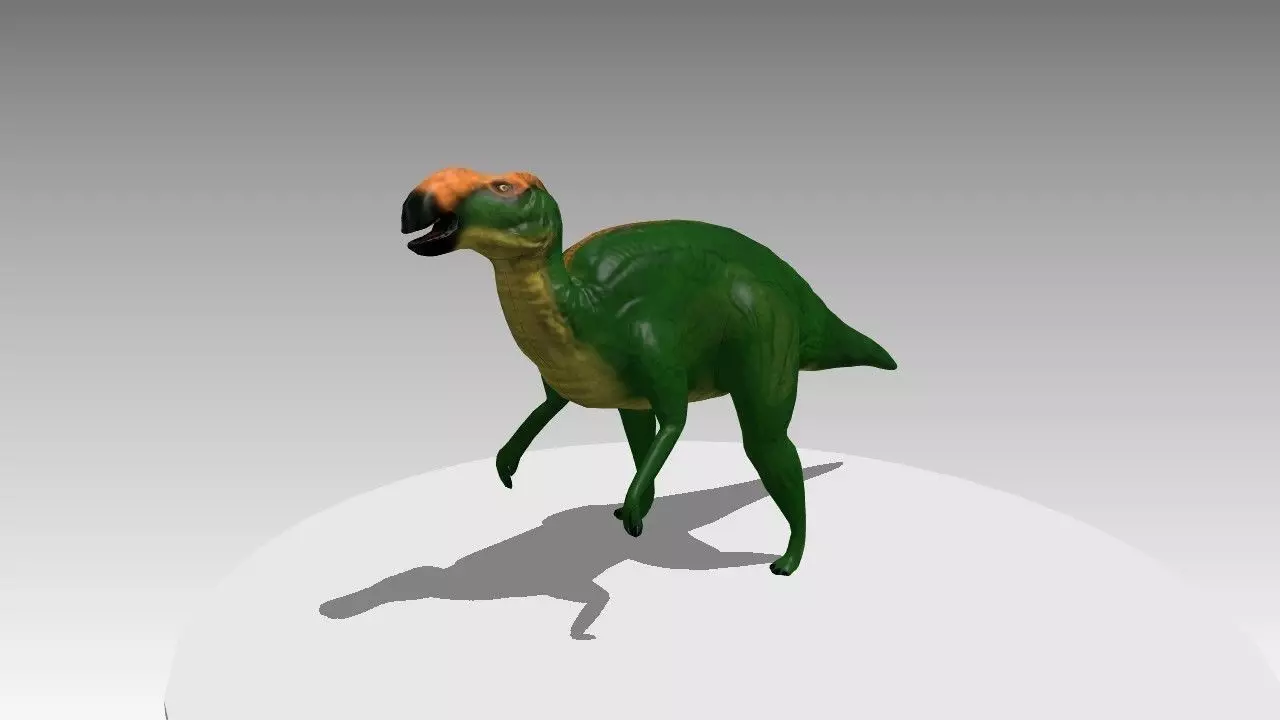 Hadrosaurus Lowpoly dinosaur Low-poly 3D model_0