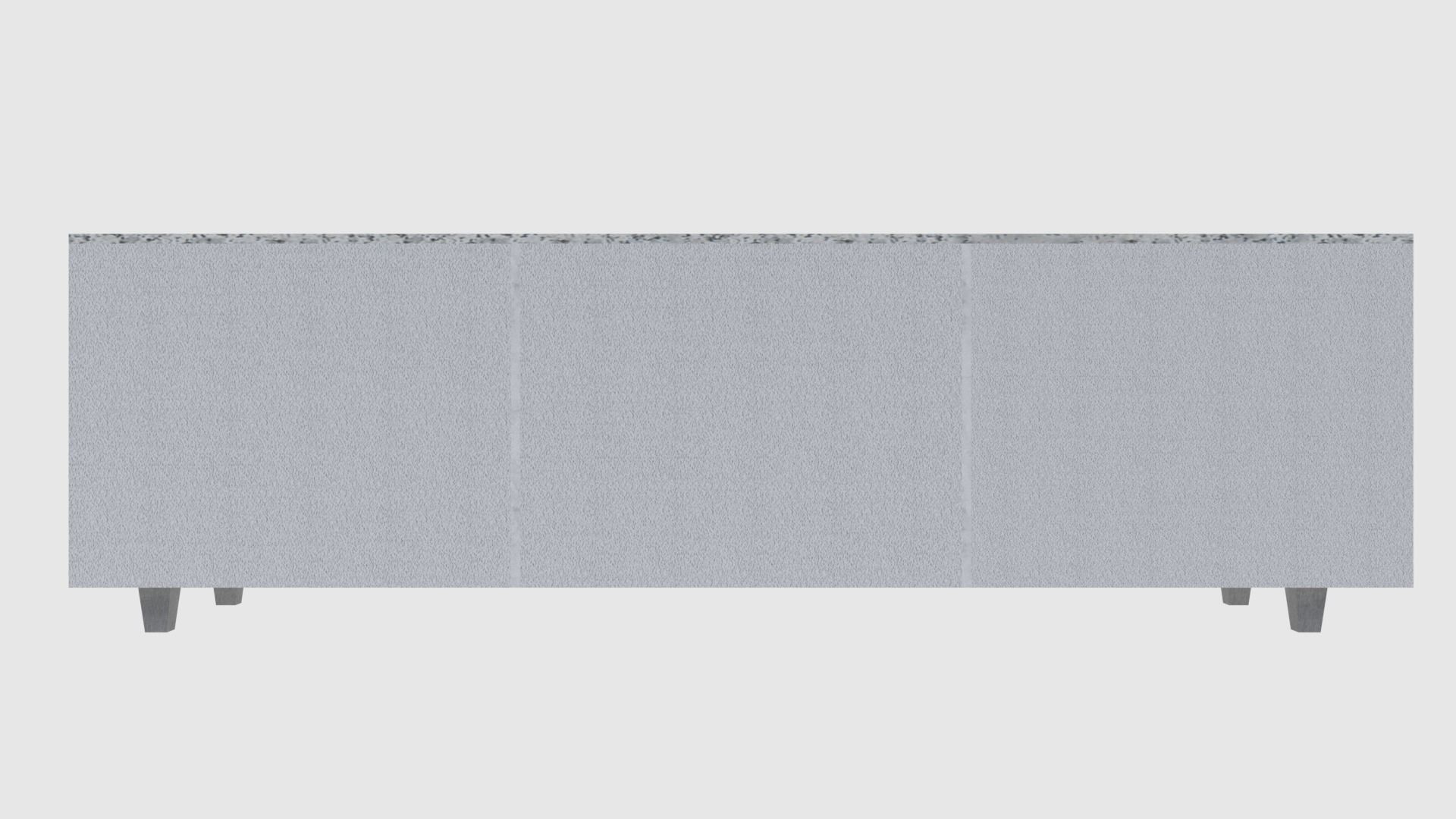 Cabinet 2 - Game Ready sideboard Low-poly 3D model_3