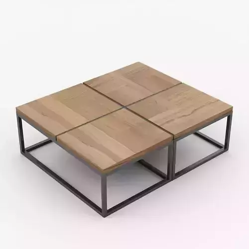 Contemporary Parquet Coffee Table 3D Model