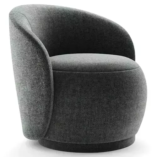 Avery Performance Boucle Swivel Armchair Low-poly 3D model 3