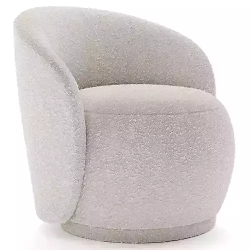 Avery Performance Boucle Swivel Armchair Low-poly 3D model 7