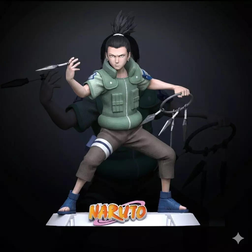 Shikamaru Naruto Sculpture 110 Scale STL 3D print model