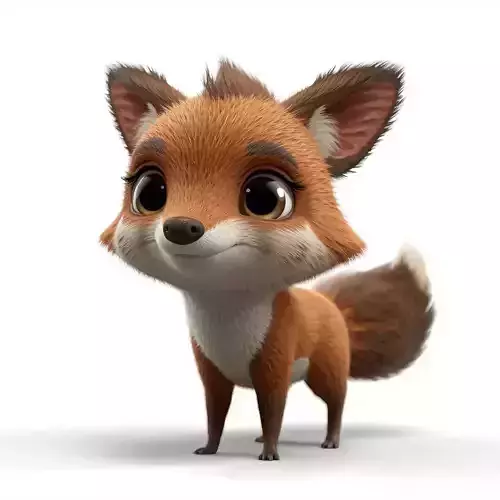 Forest Guardian Fox Creature 3D Model