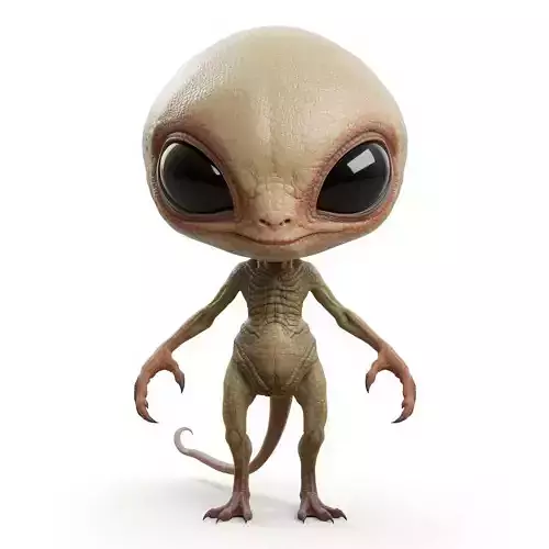 Friendly Alien Creature 3D Model