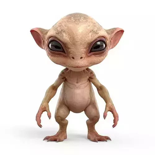 Curious Extraterrestrial Creature 3D Model