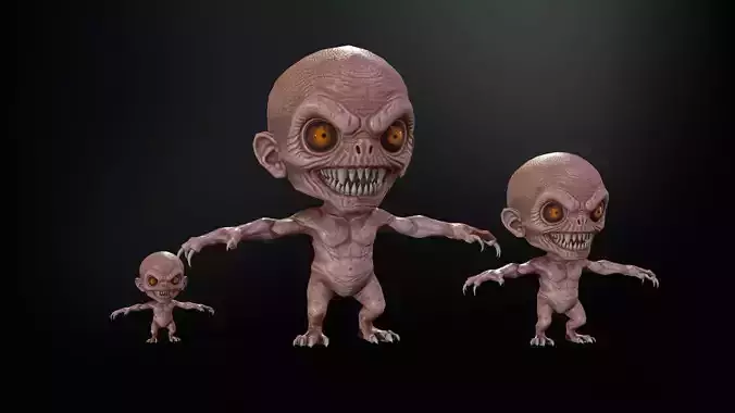 MiniMonster7Pack1 Low-poly 3D model