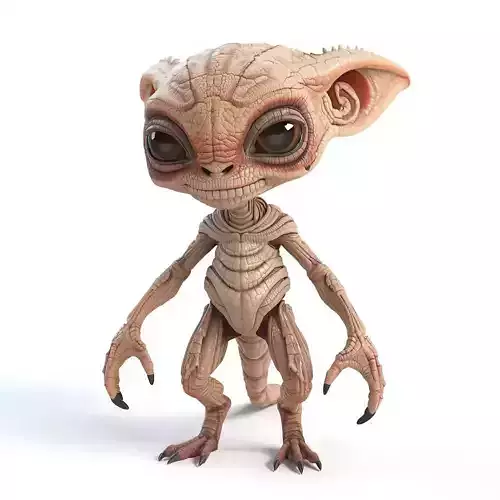 Intergalactic Companion Alien 3D Model