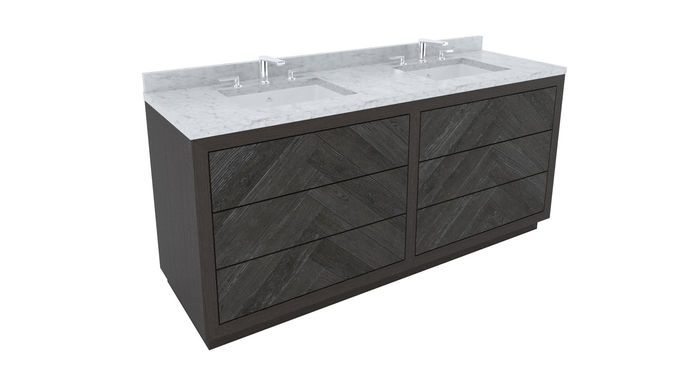 Restoration Hardware- Herringbone Vanity Cabinet-001 3D model
