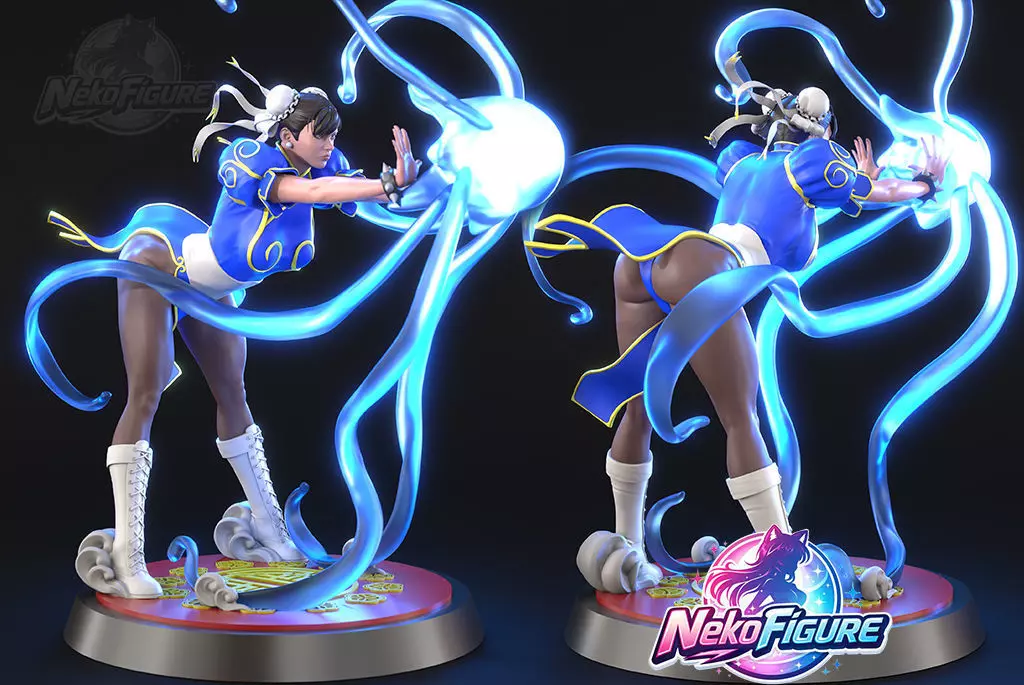 ChunLi Street Fighter Statue Figurine stl printable 3D print model