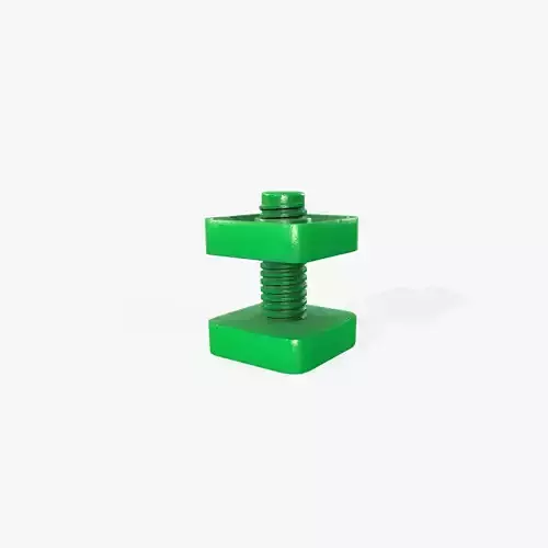 Plastic Nuts and Bolts A2 Low-poly 3D model
