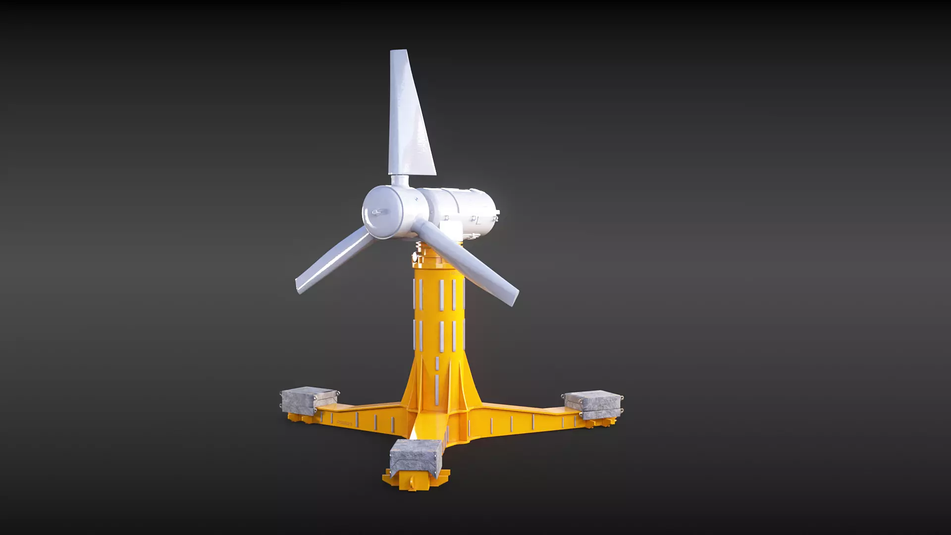 Tidal Power Turbine 3D model