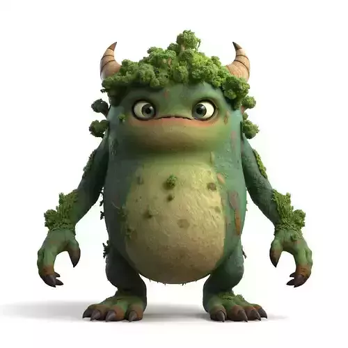 Moss-Covered Forest Guardian 3D Model