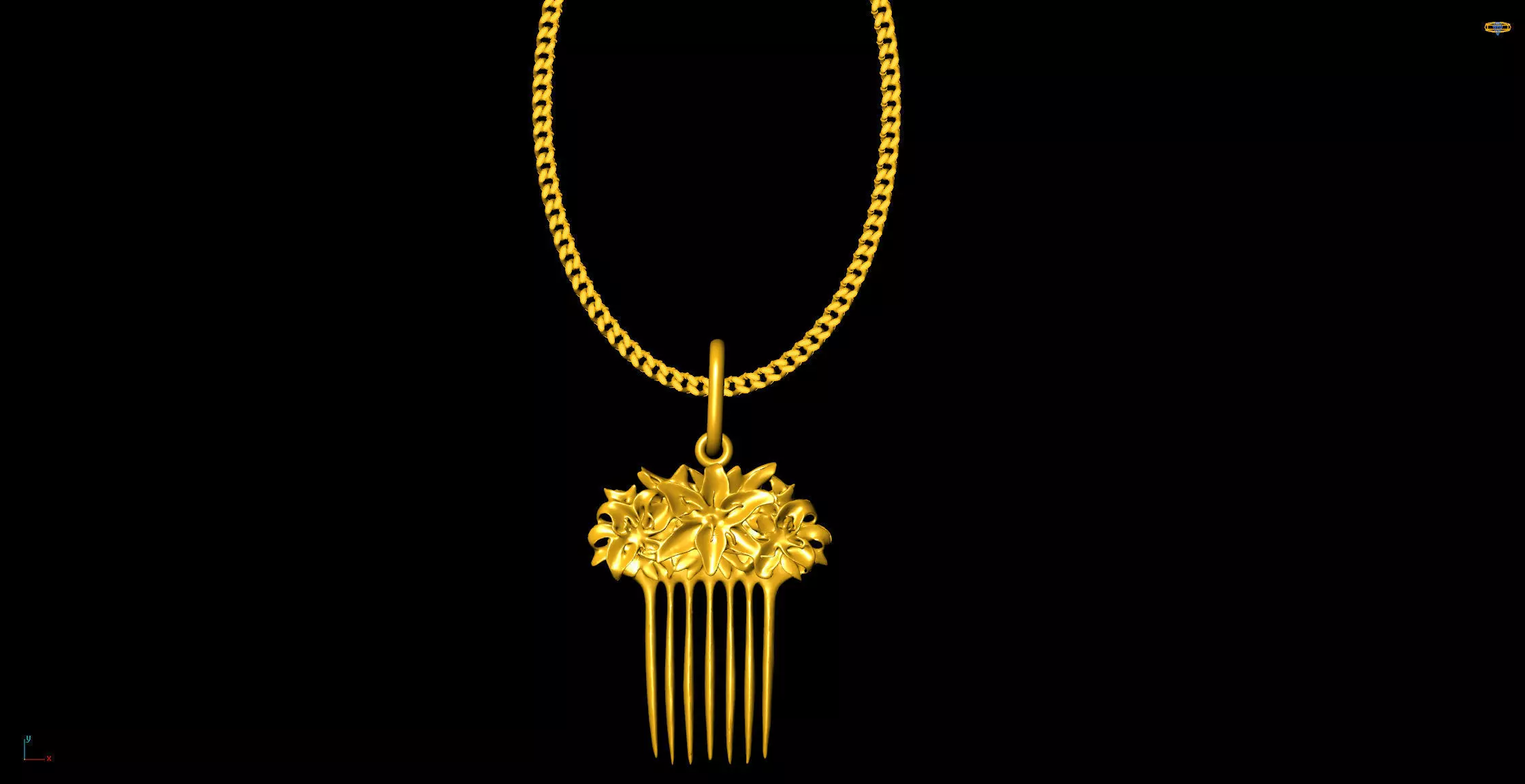 Comb pendant charms - one inch pendant Free 3D print model