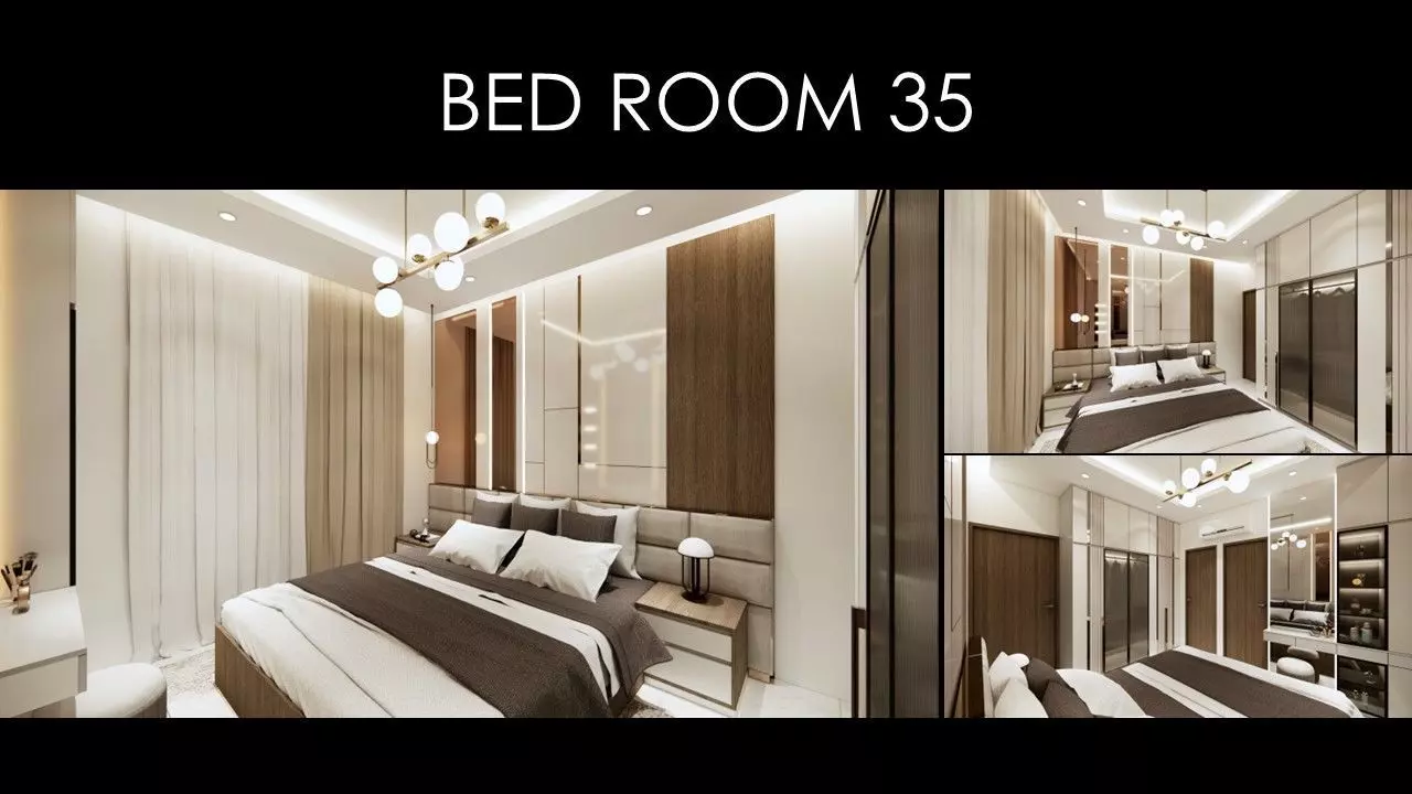 MORDERN BEDROOM 35 INTERIORS Low-poly 3D model