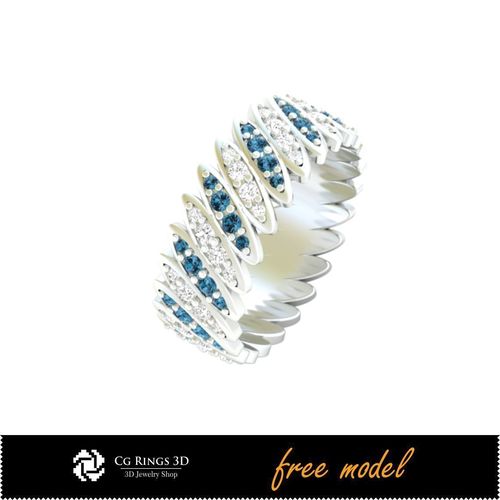 3D CAD Eternity Band Ring - Free 3D Jewelry Free 3D print model