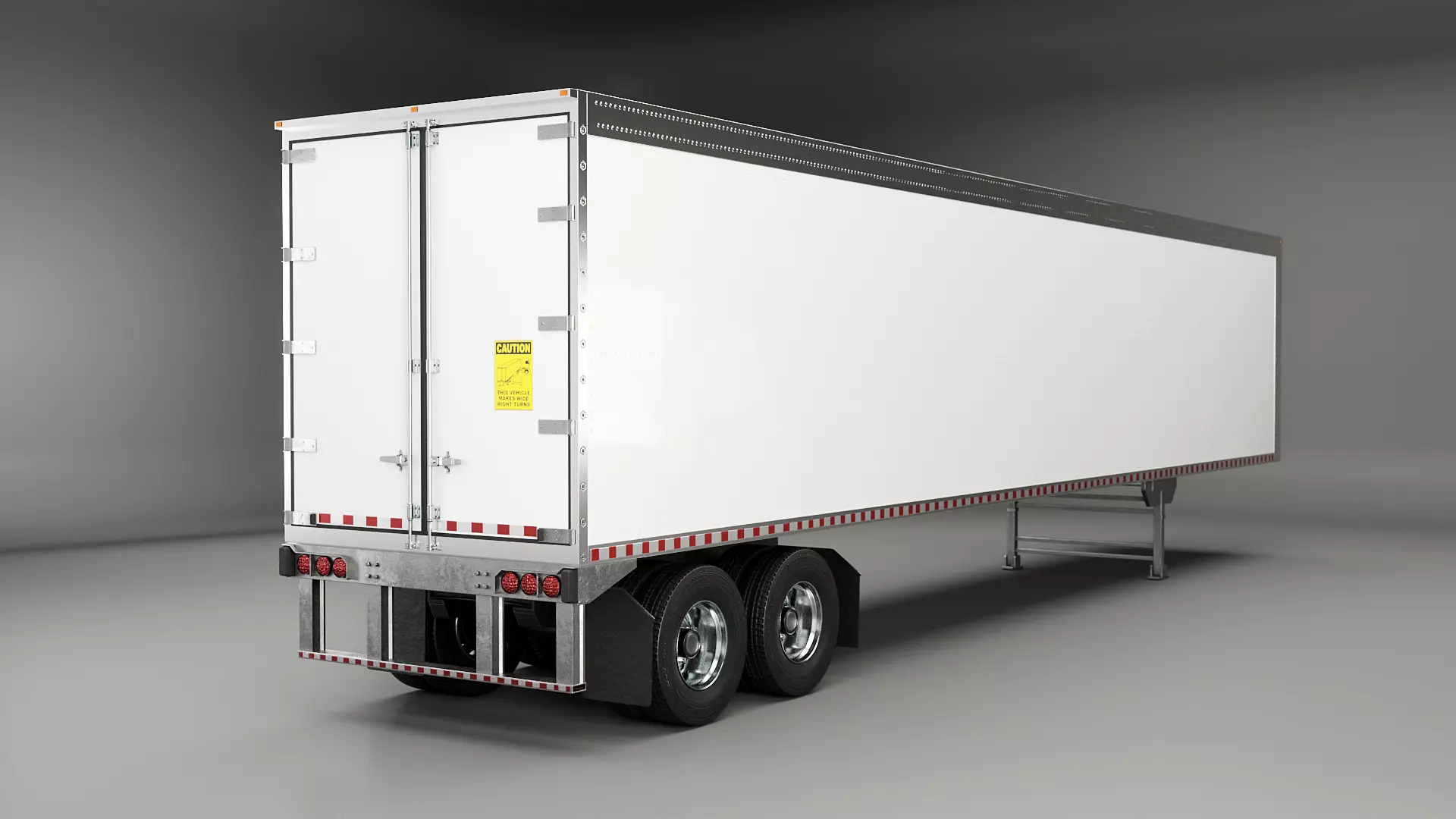 Dry Van Semi-Truck US Trailer Low-poly 3D model