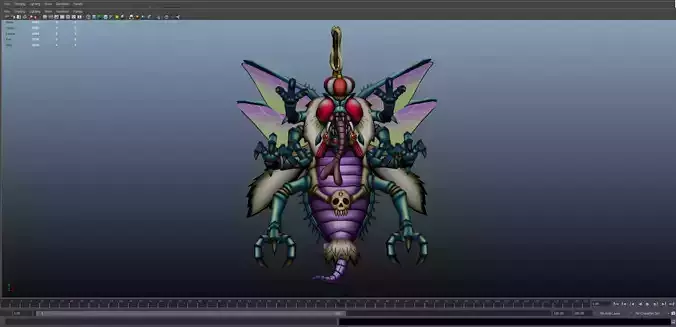 Japannese Mushi yokai Low-poly 3D model